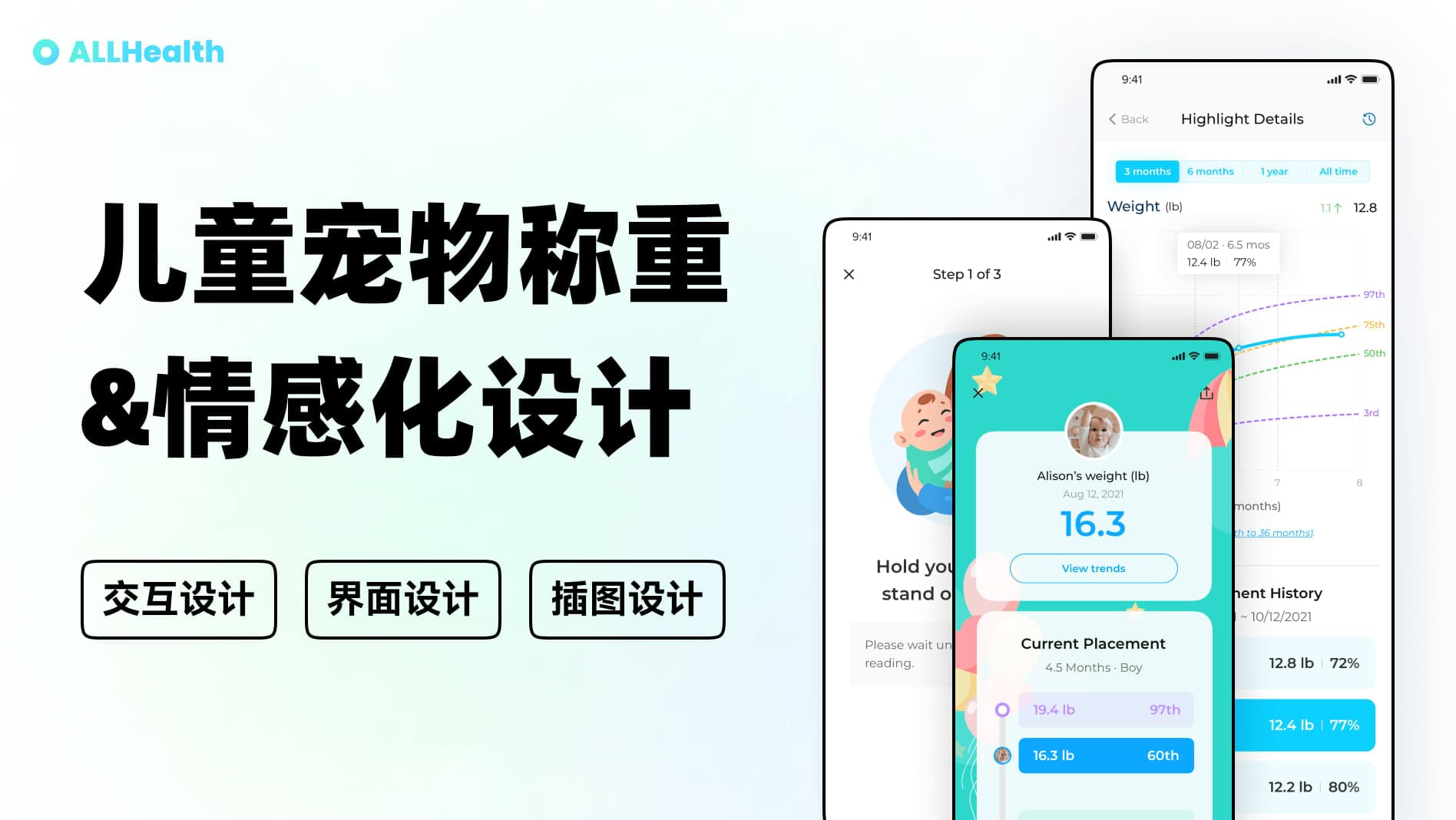 ALLHealth - 儿童宠物称重模块&情感化设计